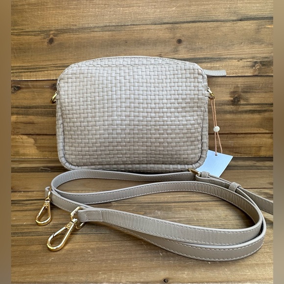 Quince Italian Leather Handwoven Crossbody Handbag - Picture 1 of 6